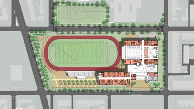 Fig 22 Dunbar High School site plan